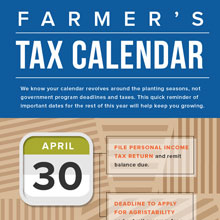 farmers tax calendar